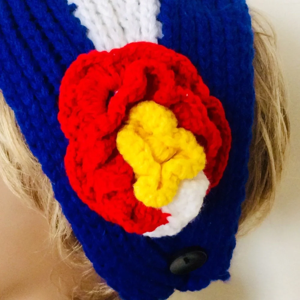 Colorado Flag Knit Headband Hat Size OS NWT